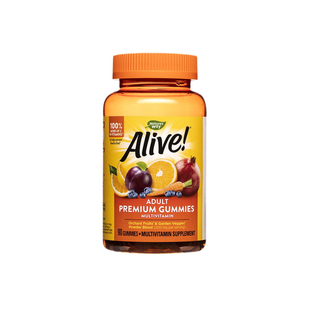 <tc>Alive</tc>! Multivitamín pre dospelých Premium Gummies / <tc>Alive</tc>! Prémiový multivitamín Nature's Way pre dospelých, 90 toboliek