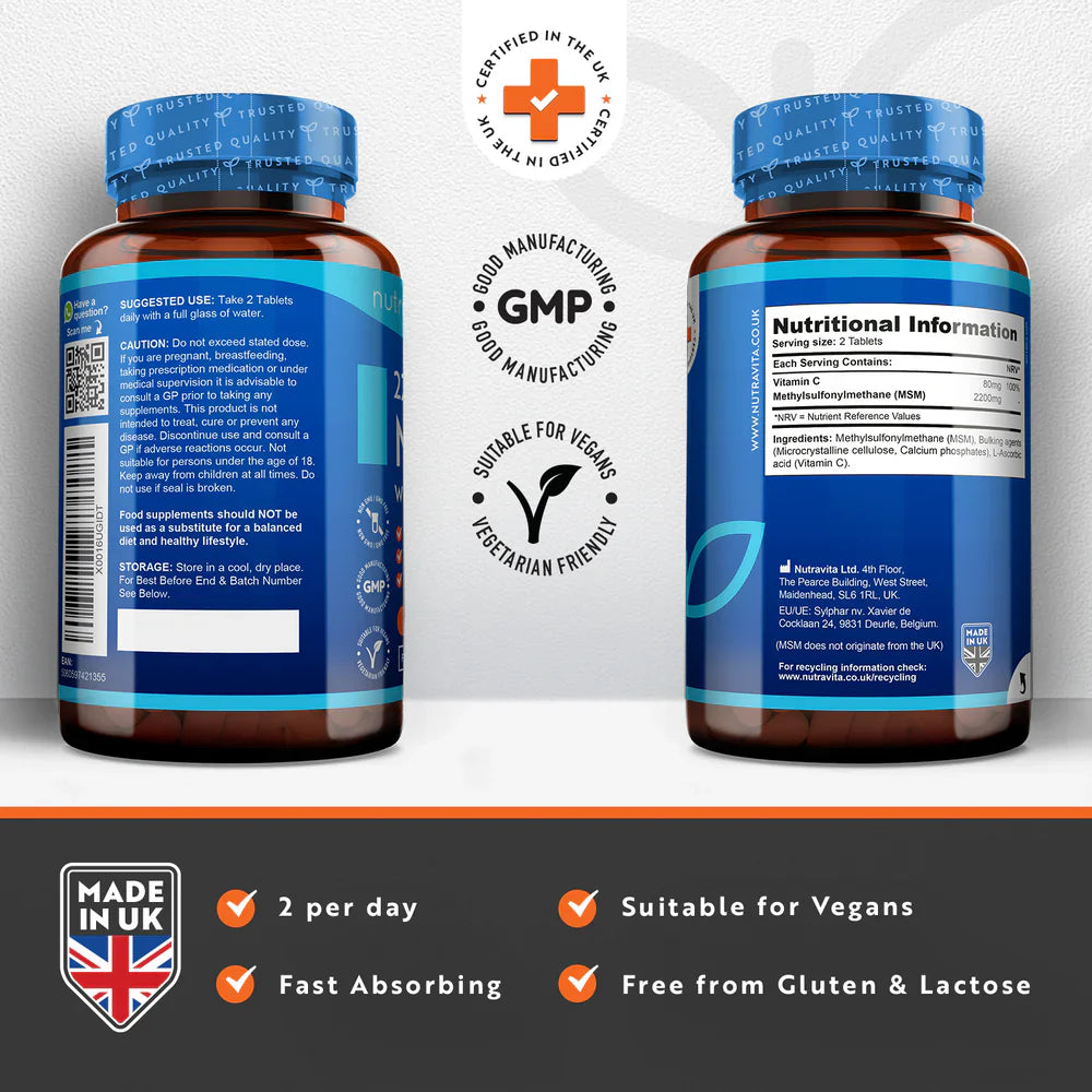 MSM 2200 mg (kosti a kĺby) - 365 tabliet