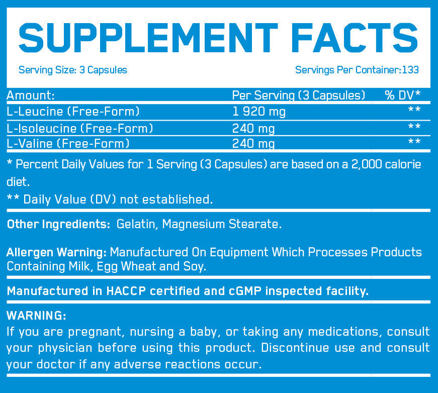 BCAA 8: 1: 1 800 mg / 400 uzáverov.