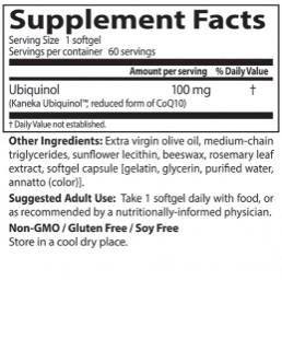 Najlepšie ubiquinol Kaneka QH 100 mg - 60 gélových kapsúl