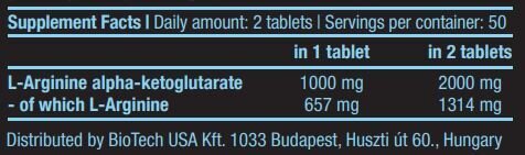 <tc>BioTech USA</tc> AAKG 1000 mg. 100 kariet.