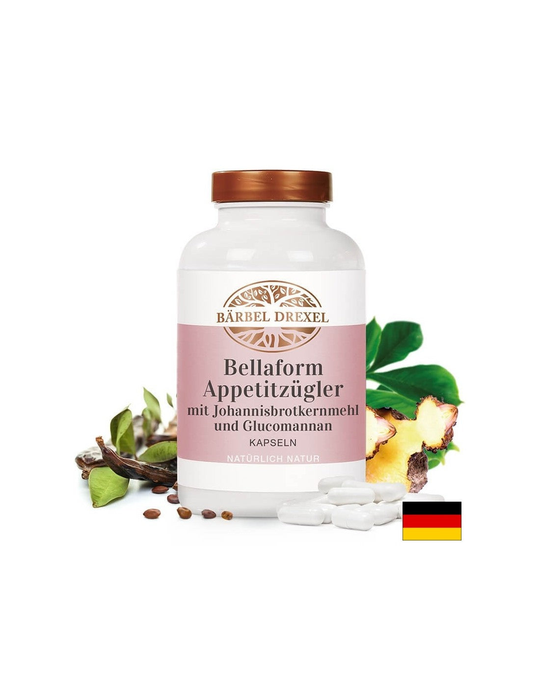 Bellaform Appetitzügler mit Johannisbrotkernmehl und Glucomannan/Glucomannan s rohovníkom, 180 kapsúl <tc>Bärbel Drexel</tc>