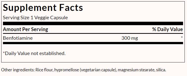 Benfotiamín 300 mg - maximálna pevnosť - 60 kapsúl