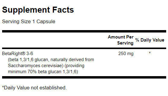 Betaright beta glucans 250 mg - 60 kapsúl