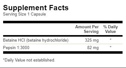 Betaine HCl kyselina chlorovodíková s pepsínom - 250 kapsúl