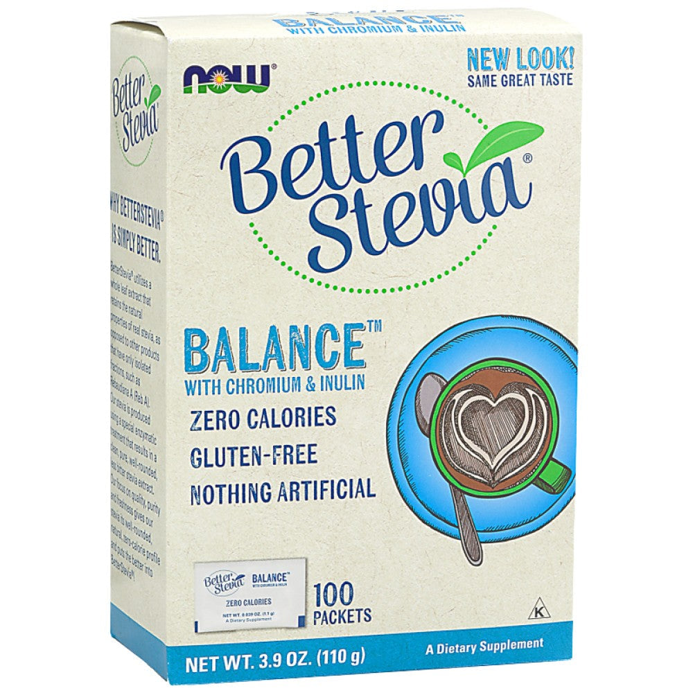 Lepšie Stevia® Balance ™ | s chrómom a inulínom - 100 paketov