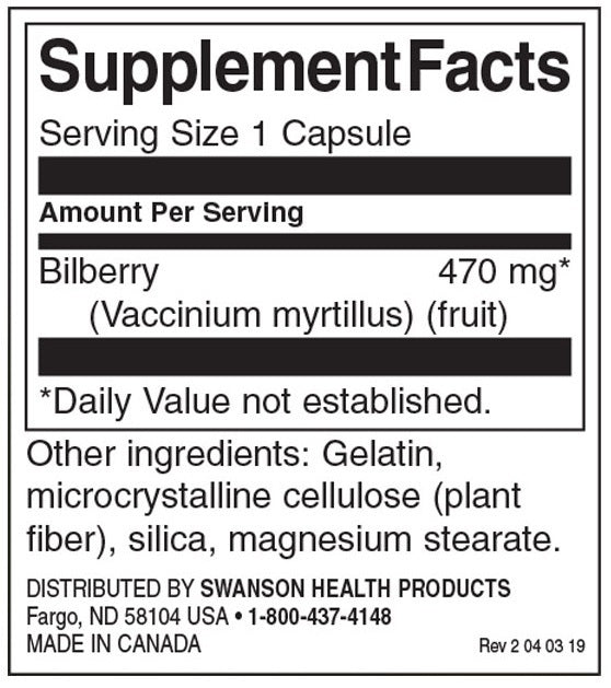 Ovocie bilberry 470 mg - 100 kapsúl
