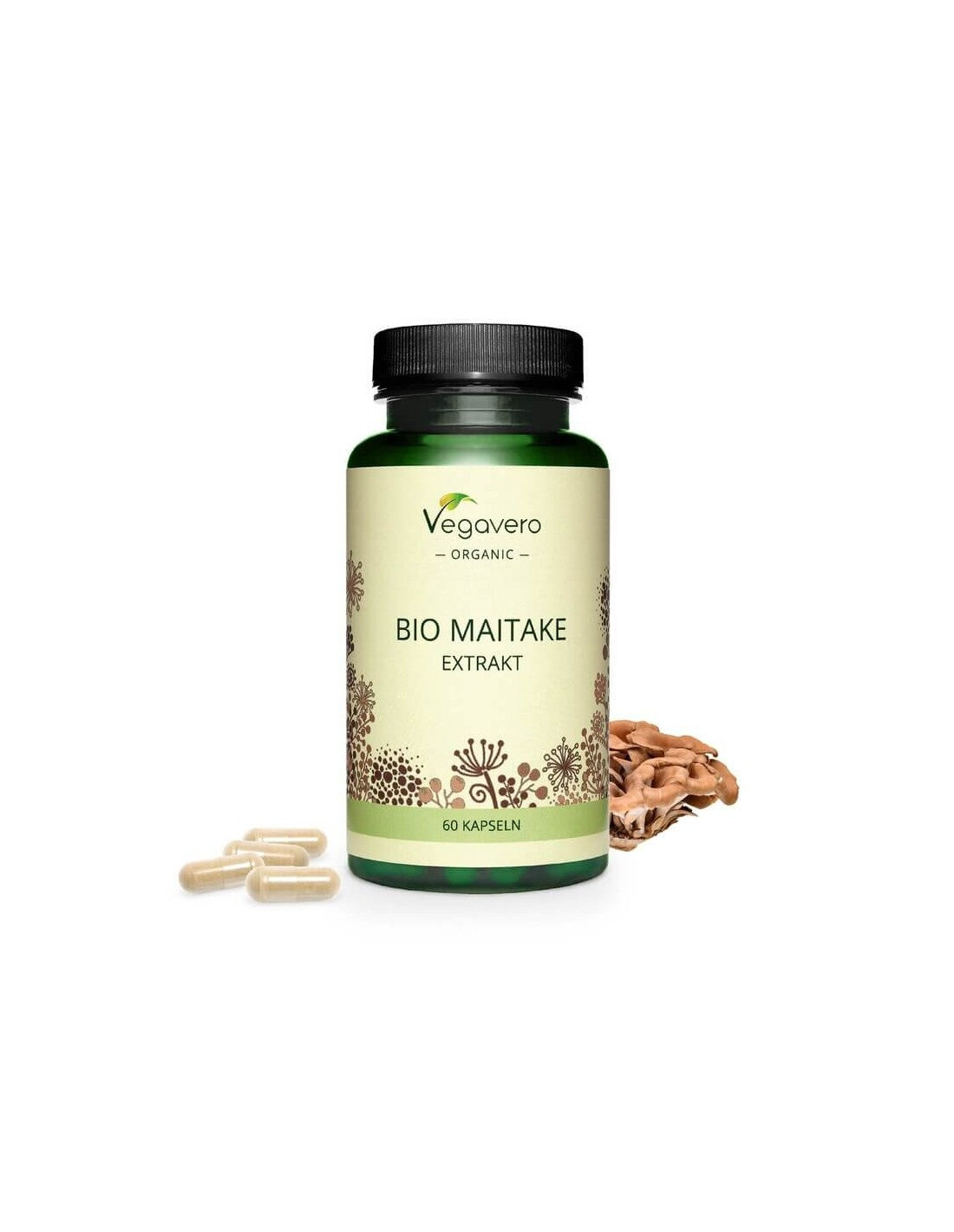 Bio maitake extrakt, 60 kapsúl, 100% vegan <tc>Vegavero</tc>