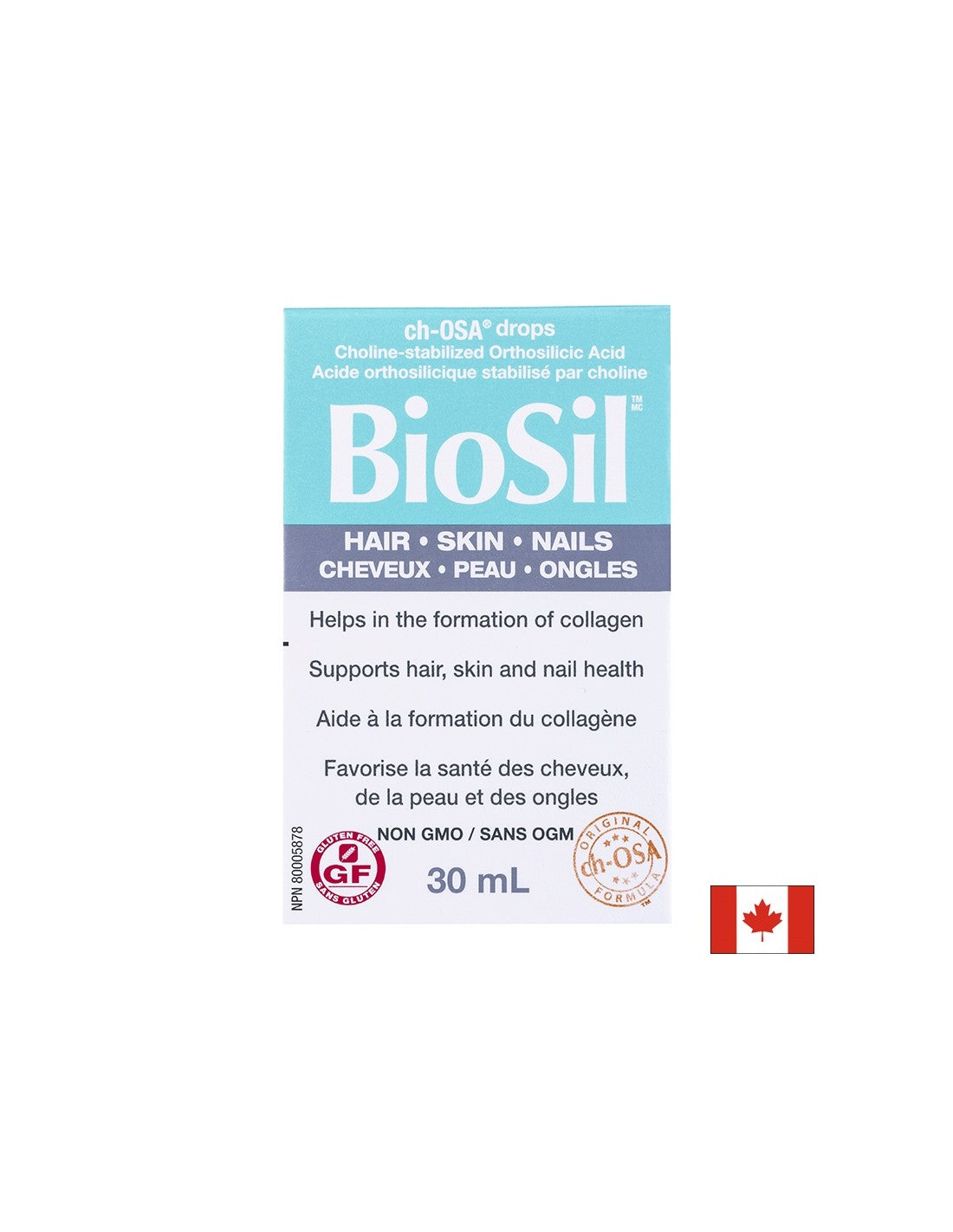 BioSil™ Vlasy, pokožka a nechty 30 ml x 60 denných dávok <tc>Natural Factors</tc>