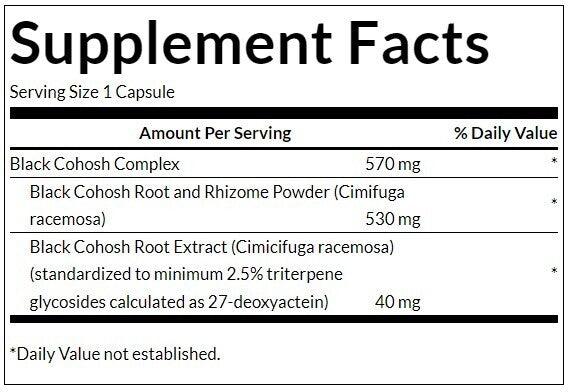 Čierny kohosh (štandardizovaný) 550 mg - 120 kapsúl