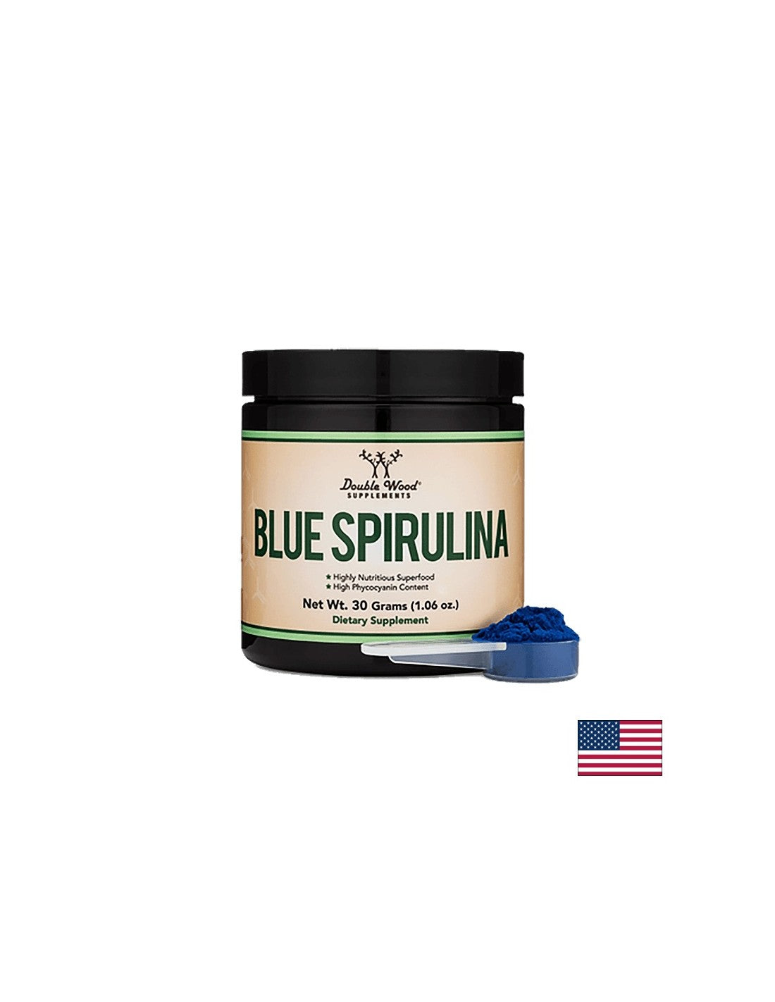 Modrá spirulina prášok, 30 g <tc>Double Wood</tc>