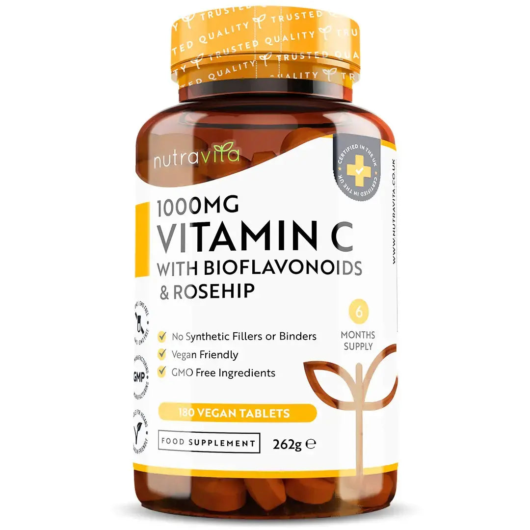 Vitamín C 1000 mg s bioflavonoidmi a šípkami 180 <tc>Nutravita</tc> tablety