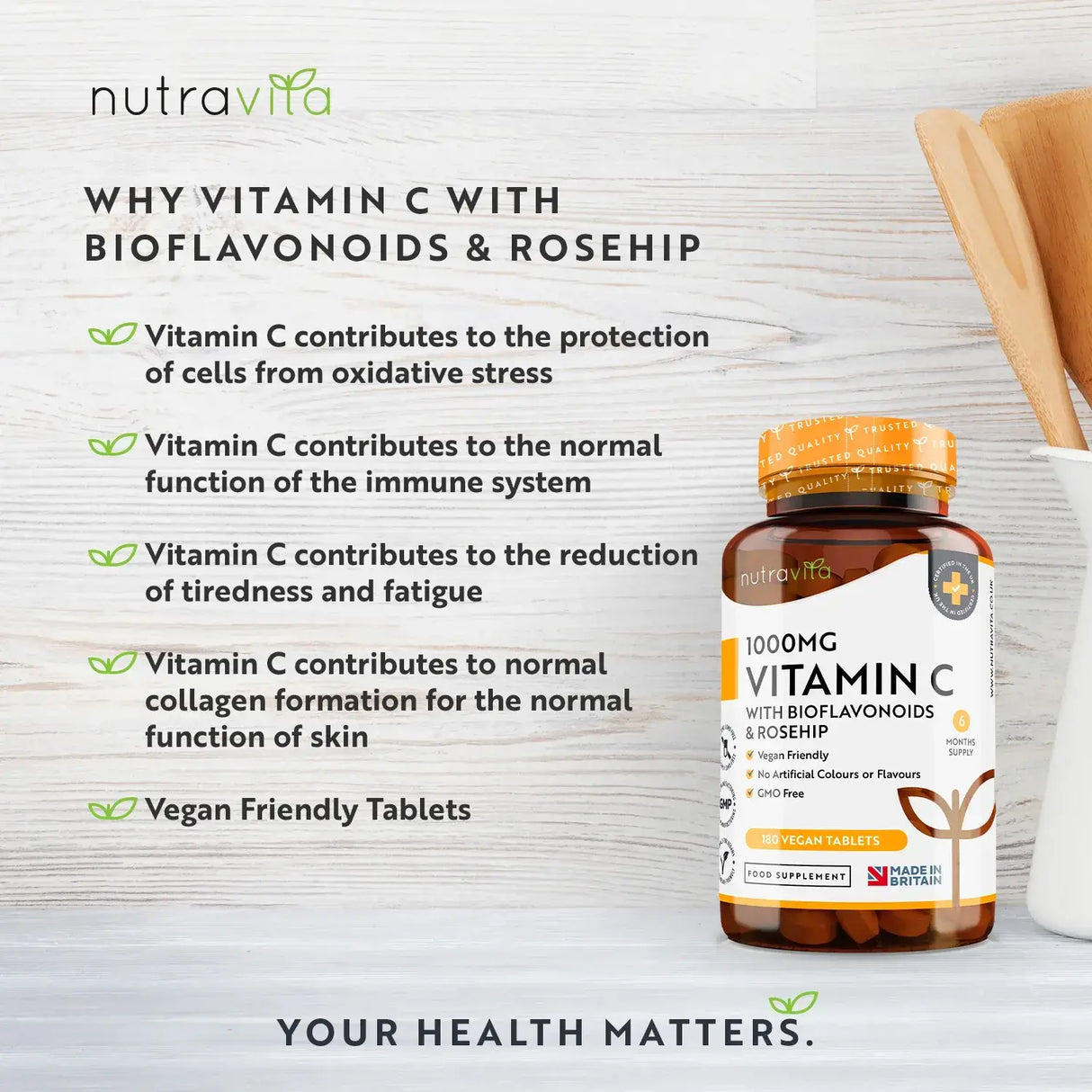 Vitamín C 1000 mg s bioflavonoidmi a šípkami 180 <tc>Nutravita</tc> tablety