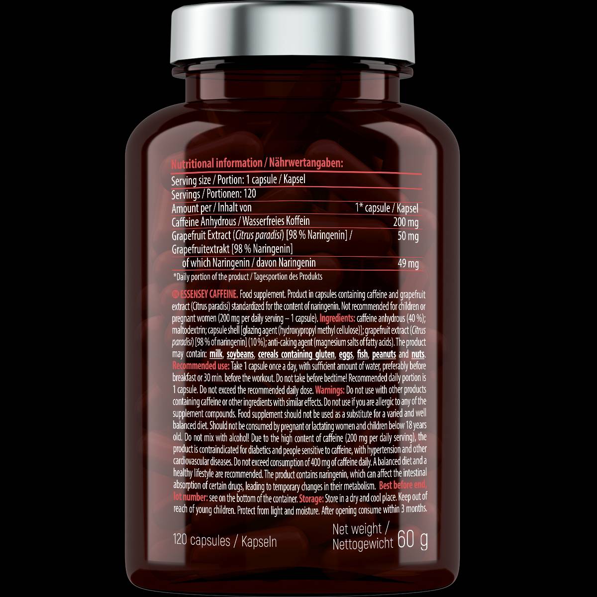 Kofeín 200 mg - 120 kapsúl
