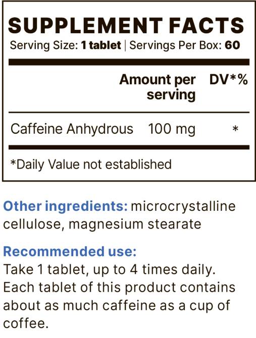 Kofeín BP 100 mg - 60 tabliet