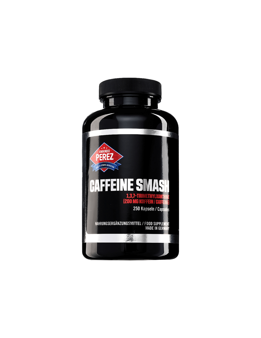 Caffeine Smash (1,3,7-trimetylxantín) / Kofeín, 200 mg, 250 kapsúl <tc>Vitabay</tc>