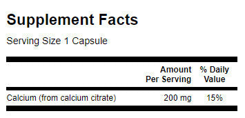 Citrat vápenat 200 mg - 60 kapsúl