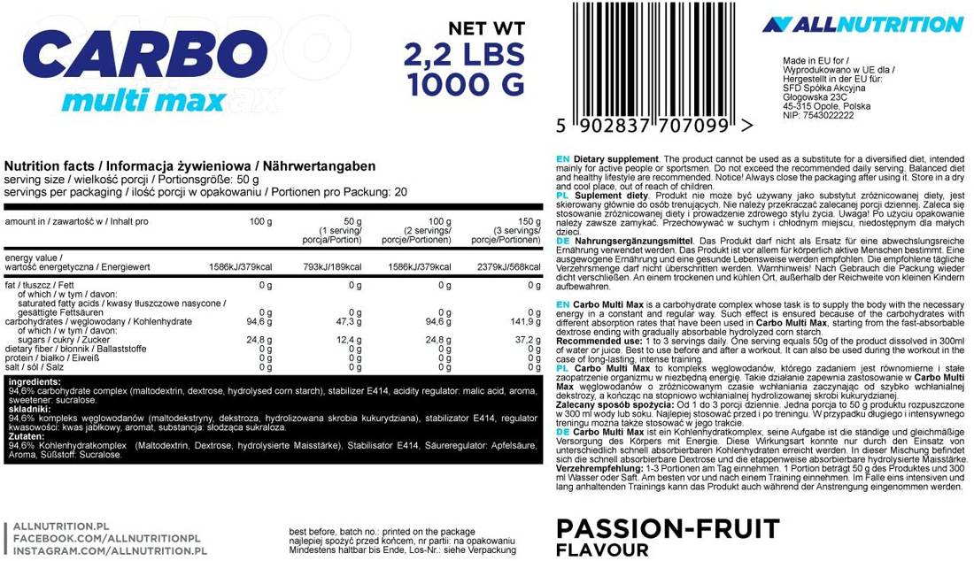 Carbo Multi Max - 3000 gramov