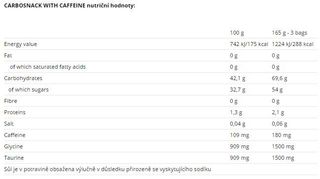 Karbosnack s kofeínovým vreckom 18 x 55 gramov