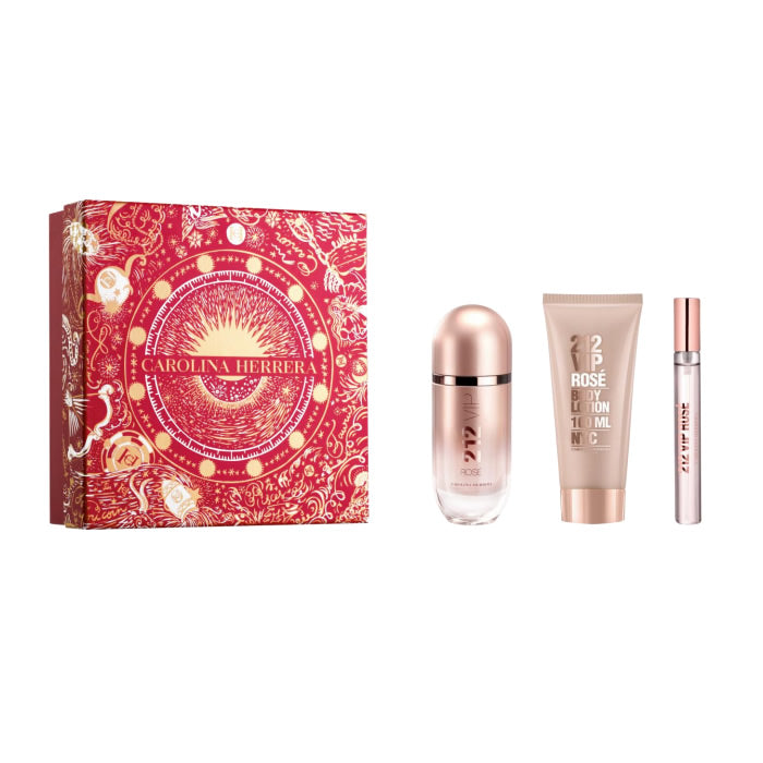 <tc>CAROLINA HERRERA</tc> 212 Vip Rose Eau De Parfume Spray 80 ml sada 3 kusy Vianoce 2023