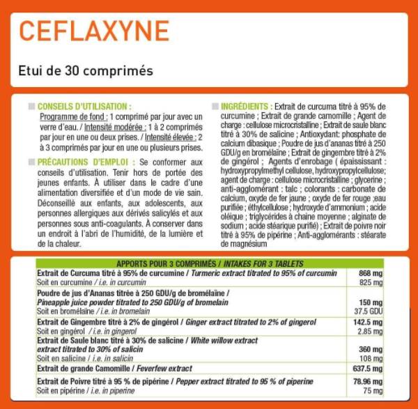 Ceflaxyne® | Prírodné lieky proti bolesti - upokojenia a upokojenia - 30 tabliet