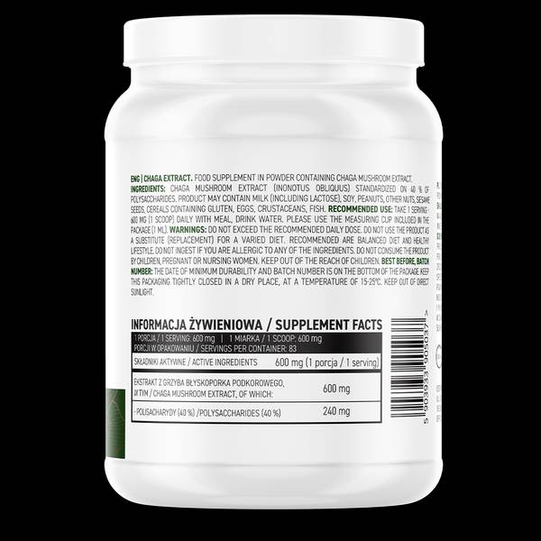 Chaga extrakt prášku 50 gramov
