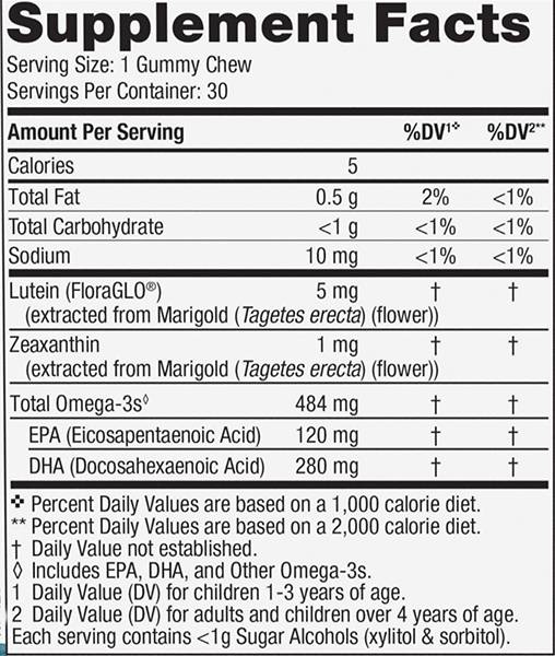 Detské očné zdravie Gummies - 30 žuvacích tabliet