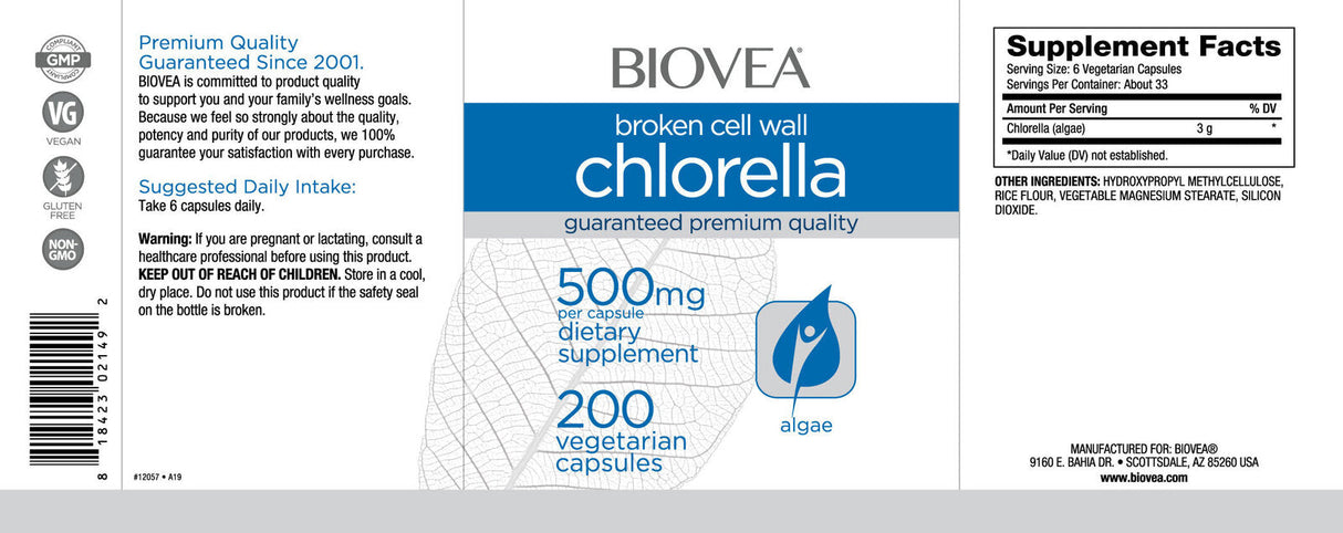 Chlorella 500 mg / 200 čiapky