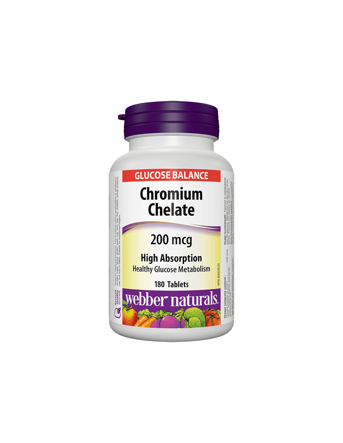 Chróm chelát/ chróm (chelát) 200 McG x 180 tabliet