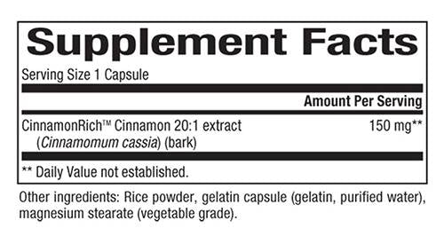 Extrakt zo škorice 150 mg 60 kapsúl