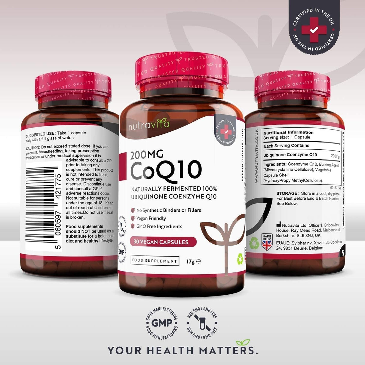 CoQ10 200 mg (ubichinón) /120 kapsúl, 120 dní/ <tc>Nutravita</tc>