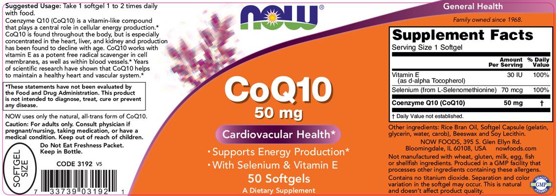 COQ10 50 mg + vitamín E - 50 gélových kapsúl
