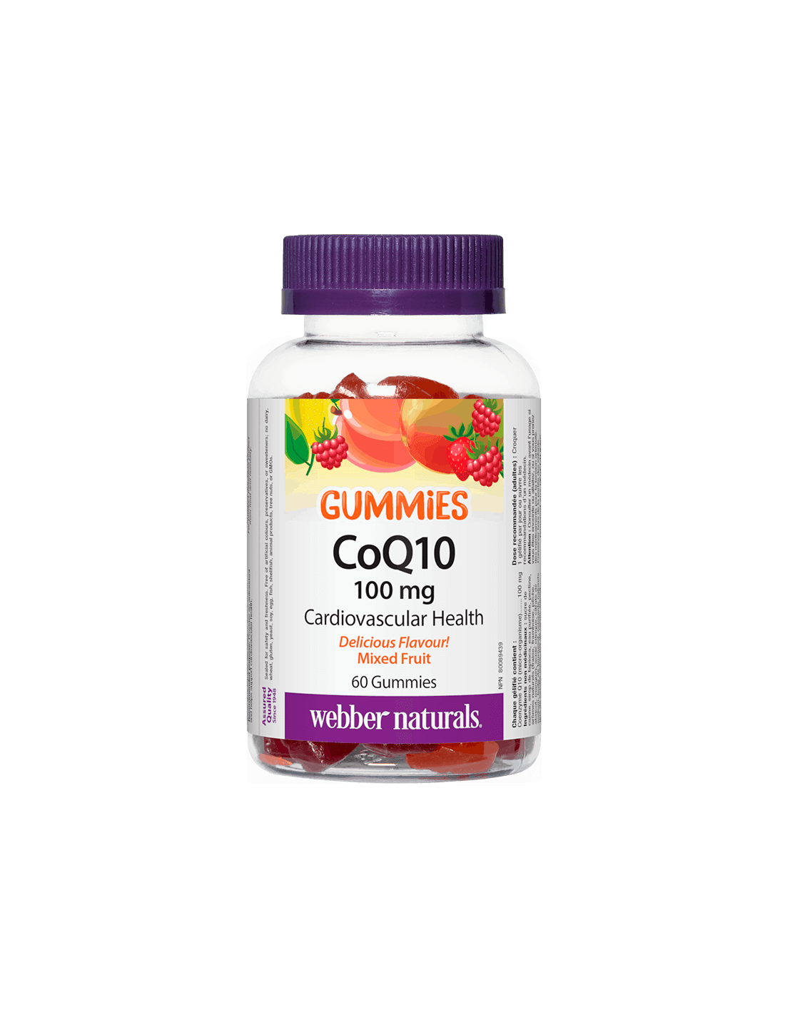 Gummy CoQ10 / Koenzým Q10 100 mg, 60 želé tabliet <tc>Webber Naturals</tc>