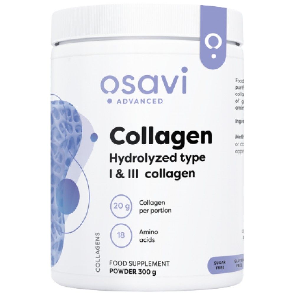 Kolagénové hydrolyzované peptidy Typ I a III - 300 gramov