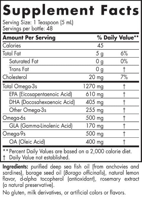 Kompletná omega kvapalina 1270 mg - 237 ml