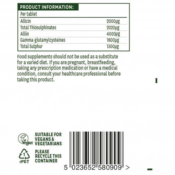 Koncentrovaný cesnak s alicínom (koncentrovaný cesnak) 2000 mcg 90 tabliet NaturesAid
