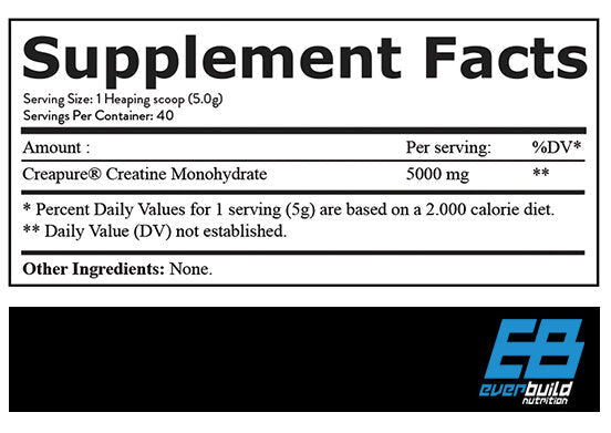 Creare® kreatín monohydrát 5000 mg (200 gramov, 40 porcií)