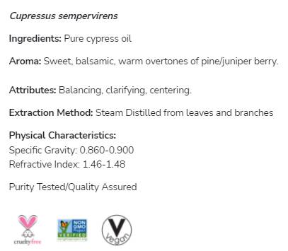 Cypress olej 100% čistý cupressus sempervirens - 30 ml