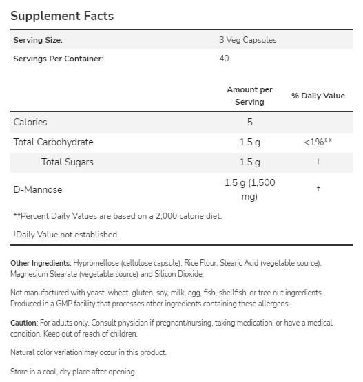D -Mannos 500 mg - 240 kapsúl