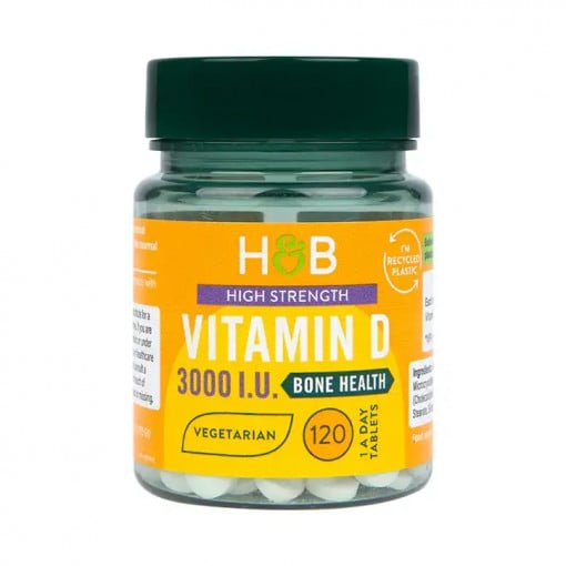 Vitamín D (vitamín D 3000 IU) 75mcg 120 tabliet Holland & Barrett