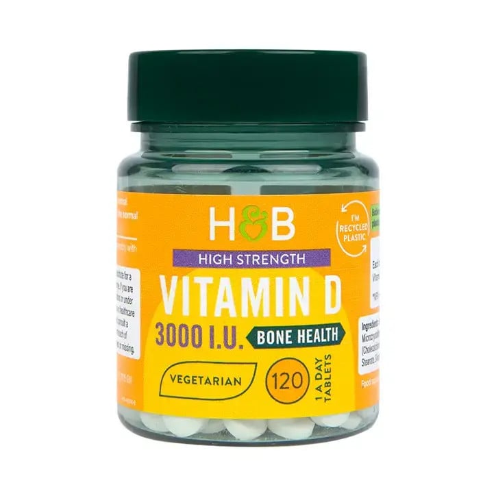 Vitamín D (vitamín D 3000 IU) 75mcg 120 tabliet Holland & Barrett