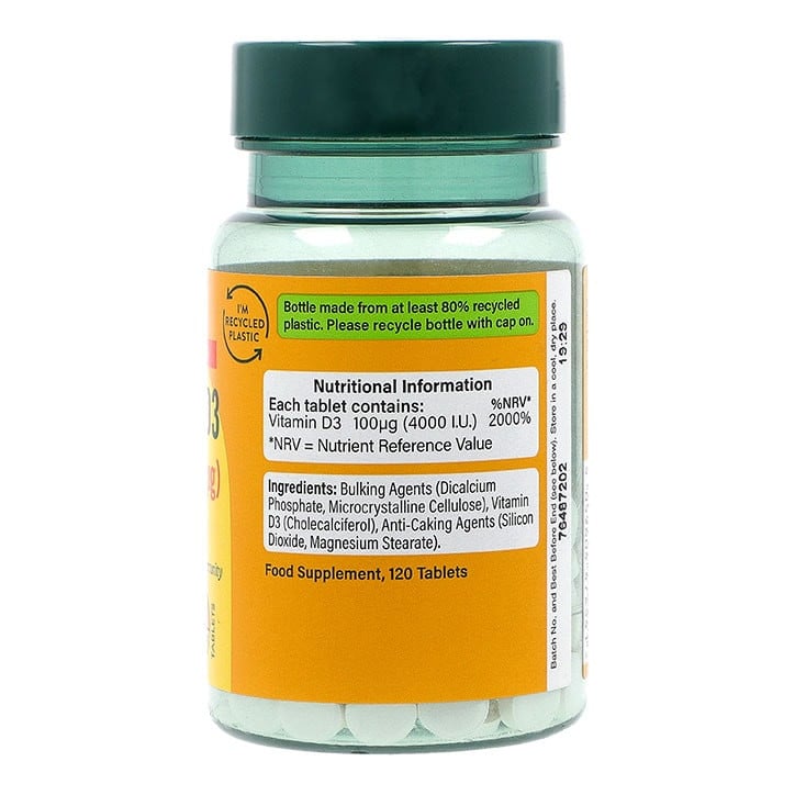 Vitamín D (vitamín D 4000 IU) 100mcg 120 tabliet Holland & Barrett
