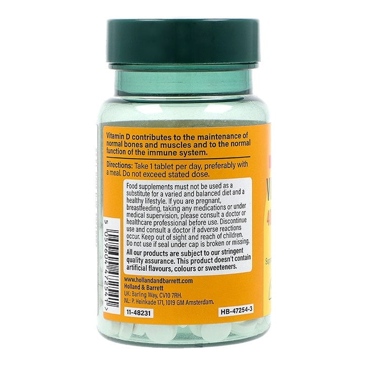 Vitamín D (vitamín D 4000 IU) 100mcg 120 tabliet Holland & Barrett