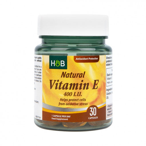 Vitamín E (vitamín E) Prírodný 400 IU 30 kapsuly Holland & Barrett