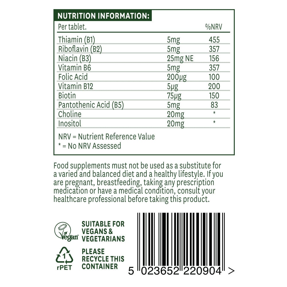 Komplex vitamínu B (komplex vitamínu B) 90 tabliet NaturesAid