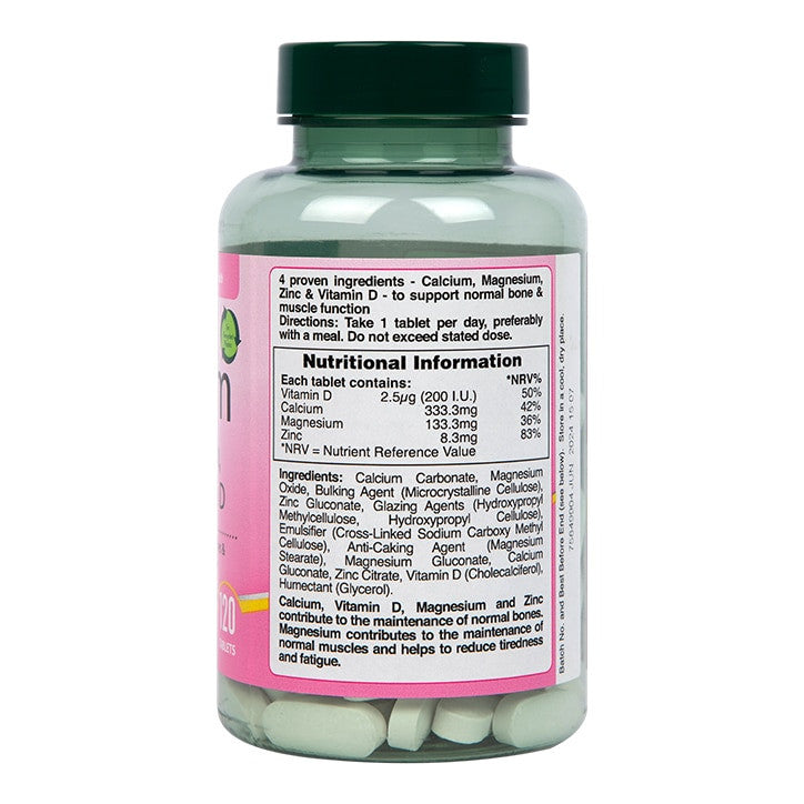 Vápnik, horčík, zinok a vitamín D (vápnik, horčík, zinok a vitamín D) 120 tablety Holland & Barrett