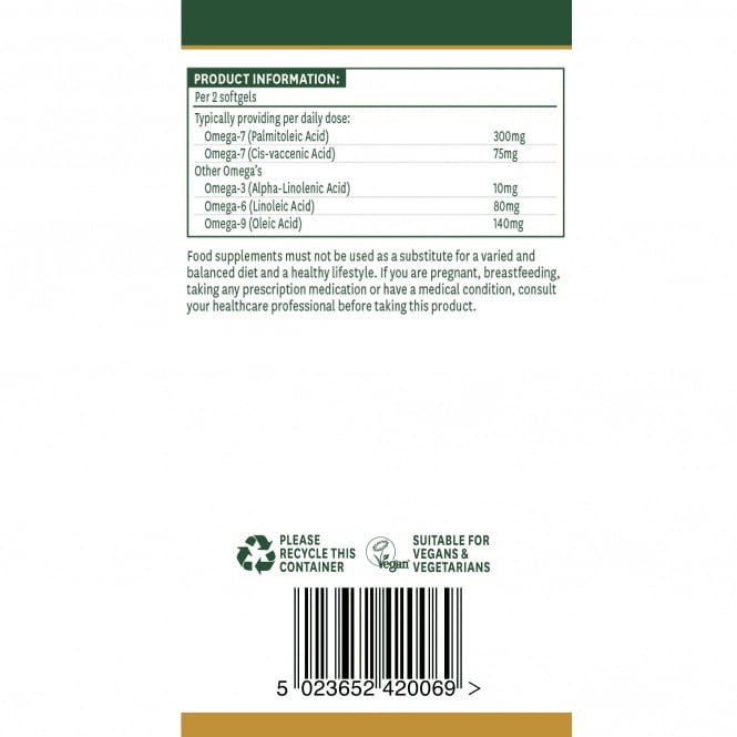 Olej z mora Buckthorn (Omega-3-6-7-9) (Olej z mora Buckthorn) 500 mg 60 mäkkých kapsúl Naturesaid