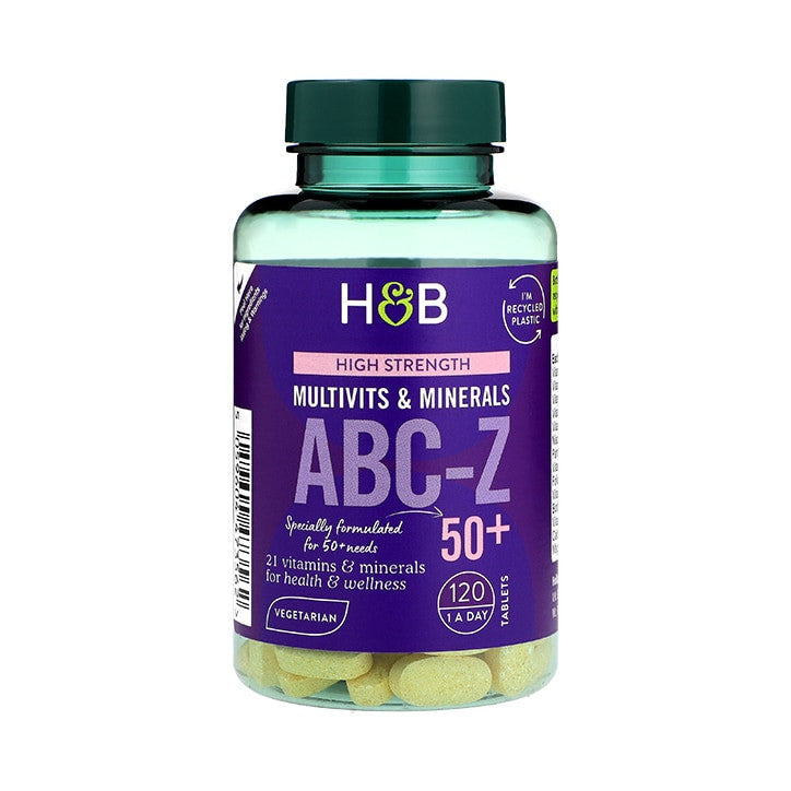 Multivitamíny a minerály pre dospelých ABC-Z 50+ 120 tablety Holland & Barrett