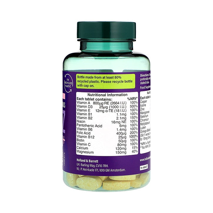 Multivitamíny a minerály pre dospelých ABC-Z 50+ 120 tablety Holland & Barrett
