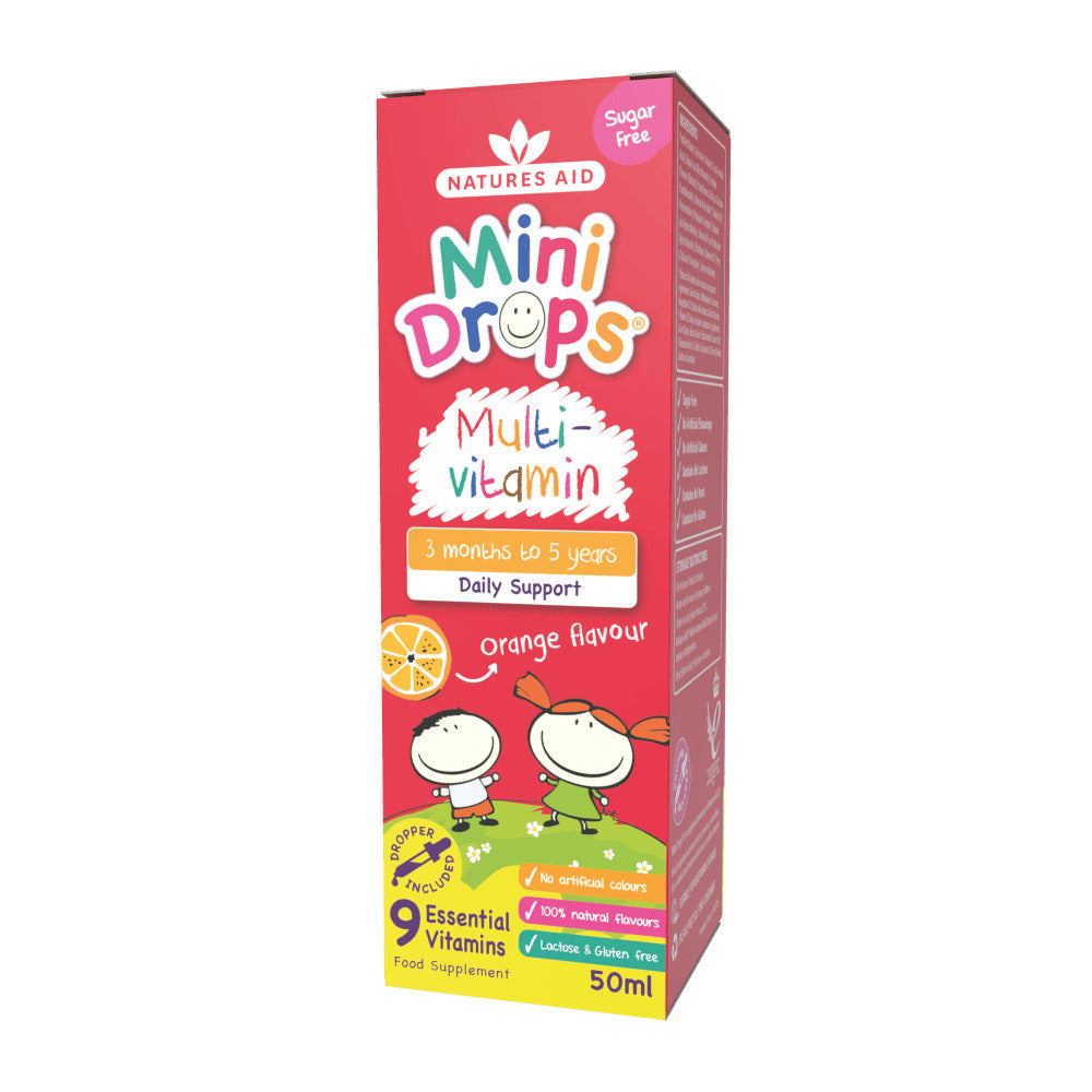Multivitamínové kvapky pre deti (Mini Drops Multi-Vitamin) 50 ml Naturesaid